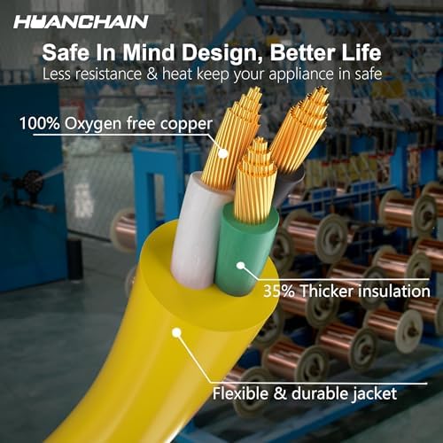 HUANCHAIN 14/3 Gauge 50FT Heavy Duty Outdoor Extension Cord Waterproof