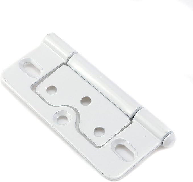 Wealrit 6 pcs White Non-Mortise Hinges Door Hinges 3 Inch Length Heavy Duty Door Hinges Bifold Butt Hinges with Screws