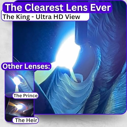 Ridge Products | Gold Shade 9 Auto Darkening Welding Lens | Cool Blue Welding Lens 2x4 1/4 | Shade 9 Welding Lens Auto Darkening | Perfect for a Sugar Scoop Welding Hood or Pancake Welding Hood