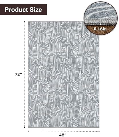 chakme Office Chair Mat for Hardwood Floor, 72"x48" Easy Glide Computer Desk Mat Protector for Rolling Chair Under Desk Rug Nonslip Backing, Machine Wash, (Arc)