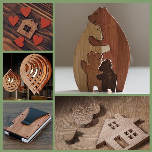 8 Pack Walnut Plywood Sheets 12x12x1/8 Inch,3mm Plywood for Laser Cutting & Engraving,Unfinished Wood for Crafts,Wood Burning,Architectural Models