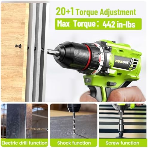Robustrue 21V Brushless Drill & Impact Driver Combo Kit for DIY
