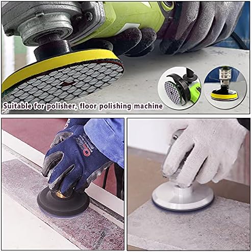 Dry Diamond Polishing Pads 10pcs/kit 4" Mixed Grits for Granite Marble Quartz Stone Countertop Sanding Grinder or Polisher Pads