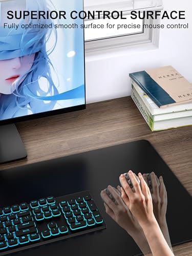 Mouse Pad with Wireless Charging, Foldable Phone Holder, Large Desk Mat