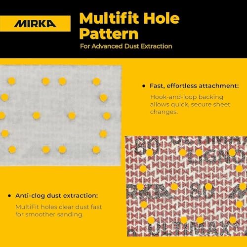 Mirka Abrasive Sheets Ultimax Ligno 3x4 inch P400 Hook and Loop