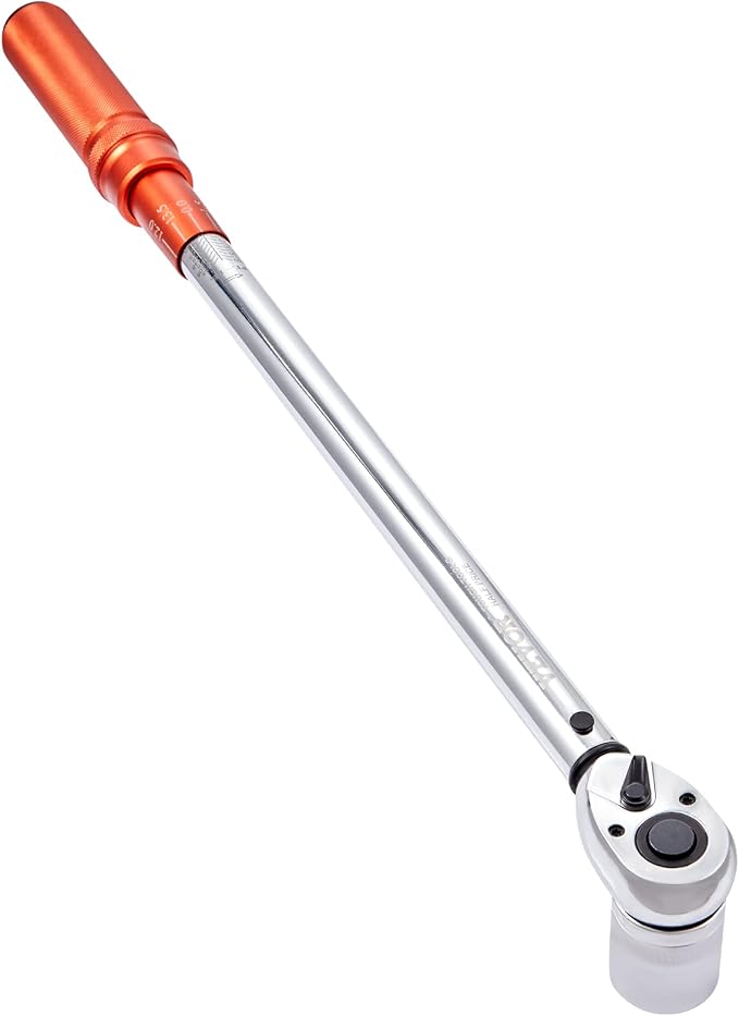 VEVOR 1/2-inch Drive Click Torque Wrench 25-250ft.lb/34-340n.m, Dual-Direction Adjustable Torque Wrench Set with Mechanical Dual Range Scales and Adapters Extension Rod