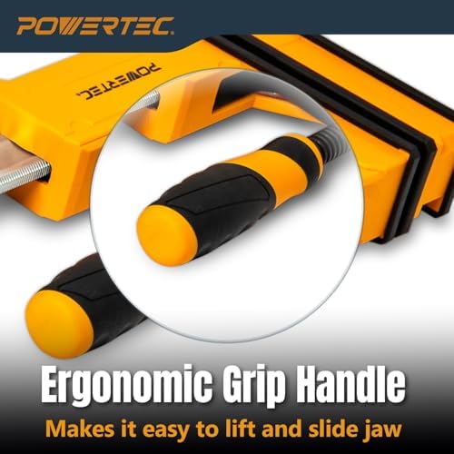 POWERTEC 71368-P2 Woodworking Parallel Clamps 24-Inch | Jaw Bar Clamp Spreader Tool (Pack of 4)