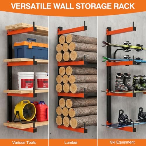Housolution 4-Level Lumber Storage Rack - 4 Pack Holds Up 400LBS
