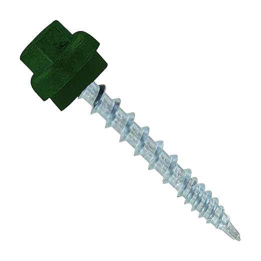 Fasteners Plus ST Fastening #10 x 1-1/2" ZXL Woodbinder Metal Roofing Screws Metal-to-Wood Forest Green (Pack of 250)