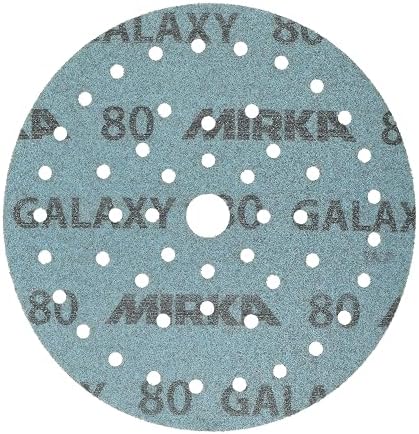 Mirka Galaxy Multifit 6'' Ceramic Sanding Discs 80 Grit Hook & Loop 50 Pack