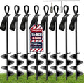 MIXC Heavy Duty Ground Anchors Screw in, 18-Inch, 8-Pack with Straps