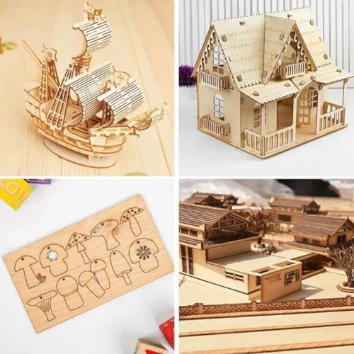 24 Pack Basswood Sheets for Crafts 12"x16"x1/8", 3mm Thick Plywood Sheets Board for Craft, Unfinished Wood Sheet for Laser Cutting & Engraving, Wood Burining, Painting, Staining，Architectural Model