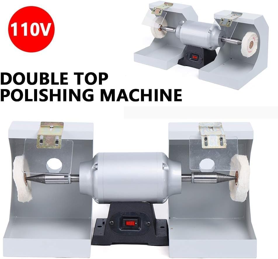 550W Dental Polishing Polish Lathe Machine,Buffing Grinder Lab Equipment Polisher,3000Rpm Dental Lab Bench Buffing Grinder ,for Jewelry Polishing Burnishing Casting