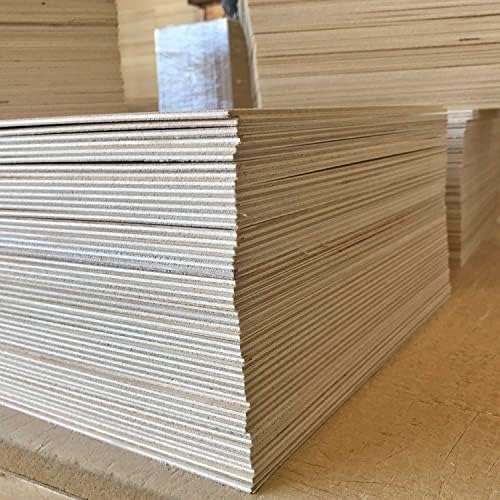3mm 1/8" x 12" x 12" B/BB Baltic Birch Plywood Squares (48pcs) - Perfect for Arts & Crafts, School & DIY Projects, Drawing, Painting, Wood Engraving, Burning & Laser Projects - Cherokee Wood Products