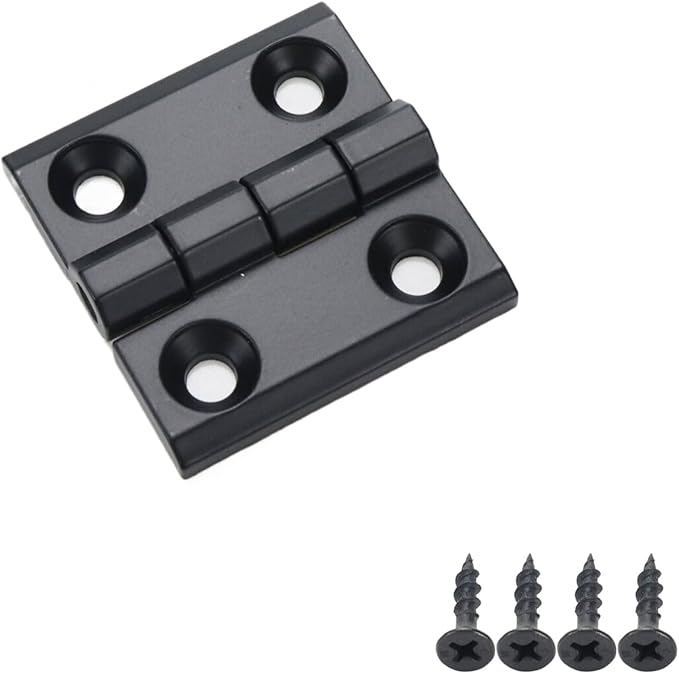 4 Pcs Metal Foldable Butt Hinge Zinc Alloy Ball Bearing Butt Hinge for Cabinet Door Closet,2×2 inch，Black