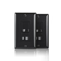 ECOELER Black Dimmer Light Switch, Single Pole/3-Way LED Slide Dimmer Electrical Light Switch, Compatible with LED Dimmable Lamp, CFL, Incandescent, Halogen Bulb, Wall Plate Included, 2 Pack