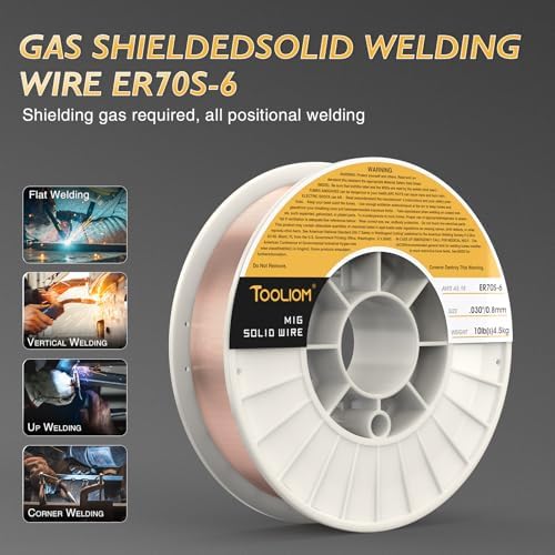 TOOLIOM ER70S-6 0.030" Mild Steel MIG Welding Wire 10LB