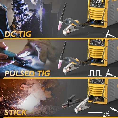 TOOLIOM 200A TIG Welder with Pulse, 110V/220V Dual Voltage