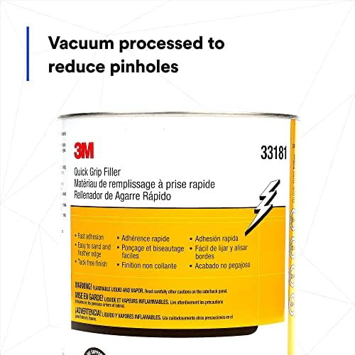 3M Quick Grip Filler 33181, Stain Resistant, Tack Free, Durable, 1 gallon