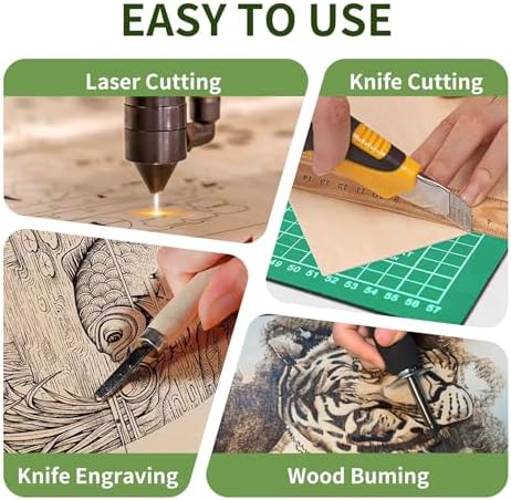 24 Pack 12 x 12 x 1/8 Inch 3mm Basswood Plywood Sheets for Laser Cutting, Wood Burning, DIY Crafts