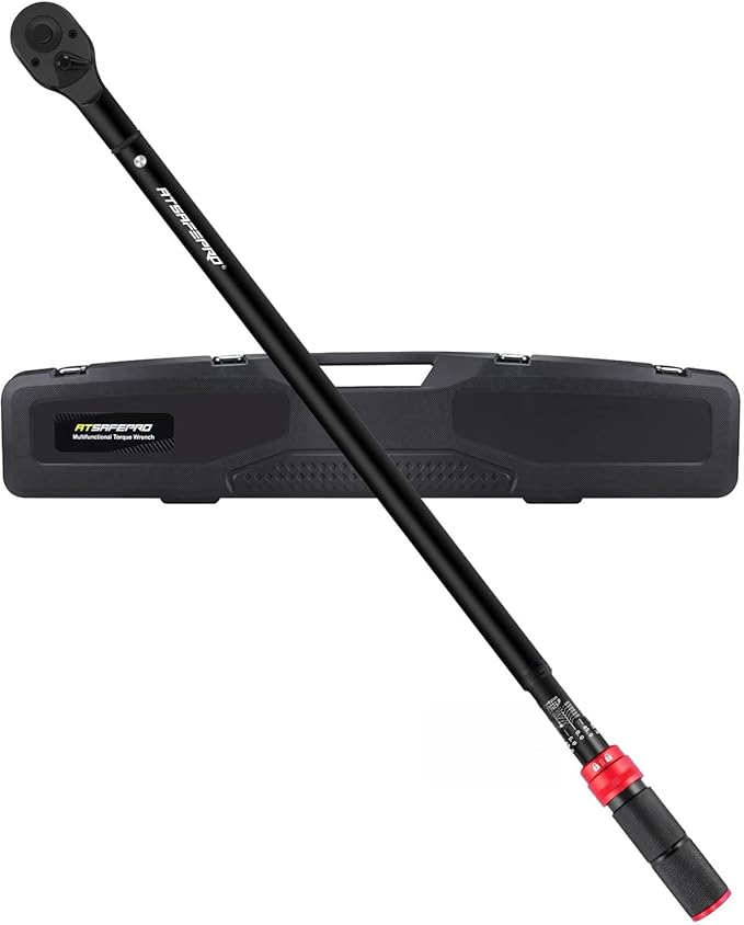 3/4 Torque Wrench 100-650 Ft-Lb – ±3% Accuracy, Reversible 48-Tooth Ratchet, Cr-V Steel, Dual Scale, 3/4" Drive Click Heavy Duty Precision Torque Wrench for Truck, RV, Heavy Equipment