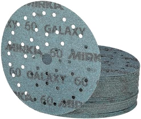 Mirka Galaxy Multifit 6'' Ceramic Sanding Discs 60 Grit Hook & Loop 50 Pack