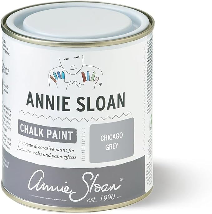 Annie Sloan Chalk Paint® (Chicago Grey, 500 ml/16.9 Fl Oz) a unique decorative paint for furniture, cabinets and home décor with no sanding or priming