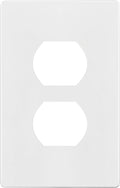 ENERLITES Screwless Duplex Wall Plate, Child Safe Receptacle Outlet Cover, Standard Size, 1-Gang 4.68" x 2.93", Unbreakable Polycarbonate Thermoplastic, UL Listed, SI8821-W, Glossy, White