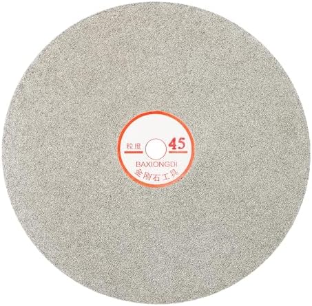 8 Inch x 1/2" Arbor Diamond Flat Lap Disc, 45 Grit
