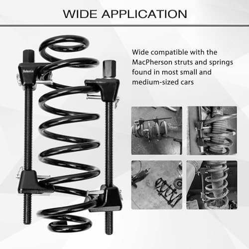 ReluxGo Macpherson Strut Spring Compressor Tool, 2PCS Heavy-Duty Coil Spring Compressor Automotive with Locking Pins 13/16" Socket 1/2" Drive to Compress The Coil Spring