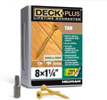 Deck Plus Torx Deck Screws, #8 x 1-1/4in, 186 Pack, Tan
