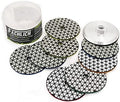 Dry Diamond Polishing Pads,100mm/4 Inch 9pcs/kit Mixed Grits for Granite,Marble,Quartz Stone Countertop, Sanding Grinder or Polisher Pads