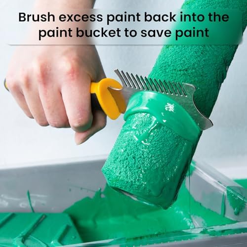 VOOMEY 5-in-1 Paint Roller Cleaner Tool with Hammer Base & Brush Comb