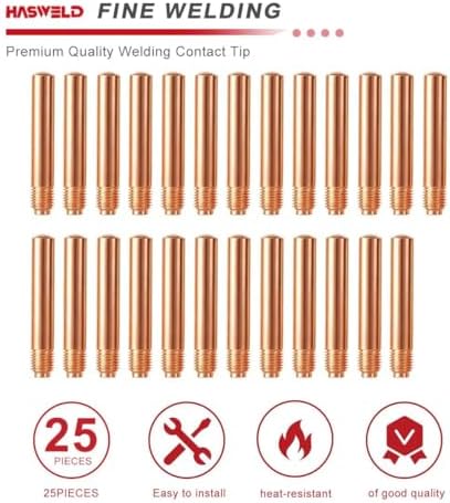 25-PK Mig Welding Contact Tips .035" Replacement Tweco 2 3, 4 and Lincoln Magnum 200, 300, 400 Guns MIG Weld Guns 14-35<25PK>