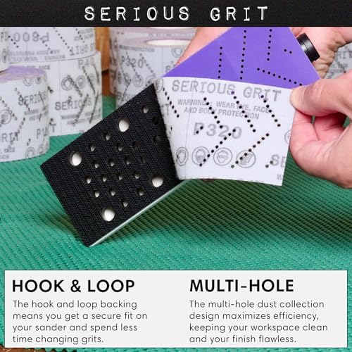Serious Grit - P150 Grit Ceramic Hook & Loop Sandpaper Roll - 70mm x 12m