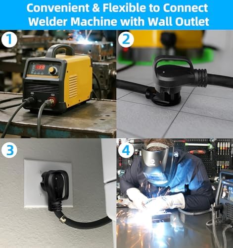 6/3 Welder Extension Cord 50 Amp SOOW Welding Extension Cord 250 Volt 6AWG