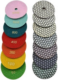 100mm 4" Dry/Wet Diamond Polishing Pads Buff for Granite Marble Concrete Stone Repair Edging Counter with Grinder Polisher(3000,7 Pcs)