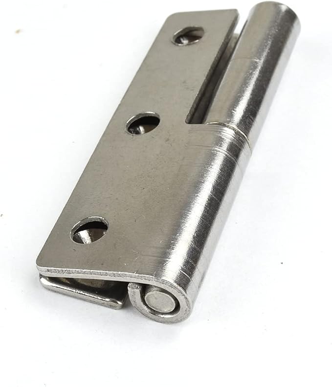2pcs Lift Off Hinge Small Slip Joint Flag Hinges-Lift Off Right Handed Lid Door - 3inch Long 6 Holes Lift Off Hinge