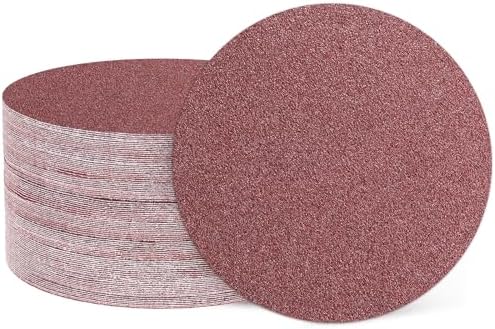 HARFINGTON 50 Pcs 3 Inch Sanding Discs 40 Grit Red Aluminum Oxide