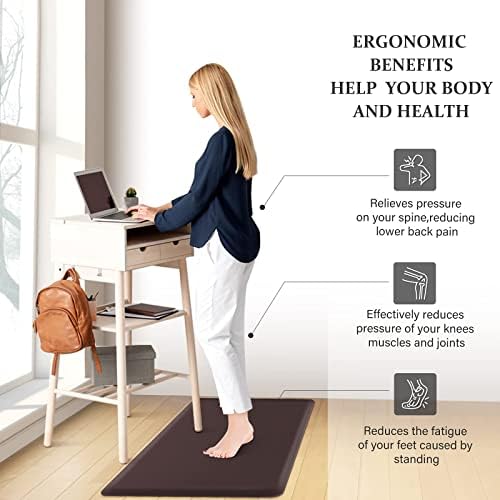HappyTrends 2 PCS Kitchen Mat Cushioned Anti-Fatigue Floor Mat