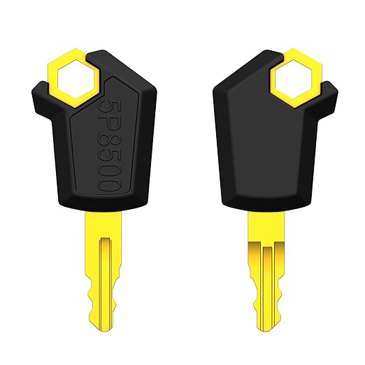 10Pcs CAT 5P8500 Ignition Switch Keys Equipment Key Set, Caterpillar Excavator Equipment Keys