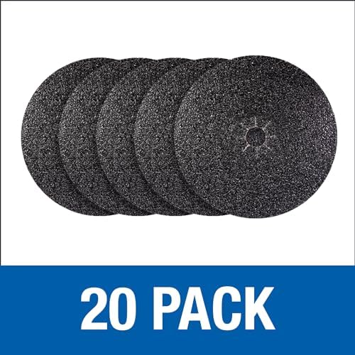 Mercer Industries 427020 Silicon Carbide Floor Sanding Disc, Cloth Back, 17" x 2" Hole, Grit 20X, 20-Pack