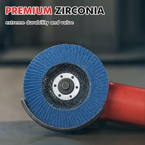 28 Pack 4 1/2 Inch Flap Disc Angle Grinder Sanding Disc Type 27 Flap Discs Premium High Density Jumbo 120 Grit Zirconia Flap Sanding Disc