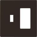 ENERLITES Combination Toggle Light Switch/Decorator Light Switch Plate, Double Switch Wall Plate, Standard Size 2-Gang 4.68" x 4.73", Polycarbonate Thermoplastic, Gloss Finish, SI881131-BR, Brown