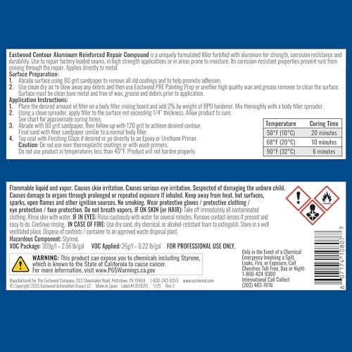 Eastwood Contour® Aluminum Reinforced Repair Compound Body Filler