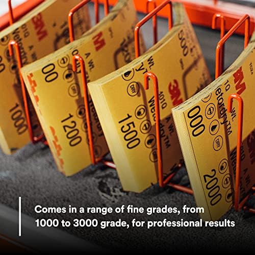 3M Wetordry Abrasive Sheet, 434Q, 02621, 1000+ Grade, 5 1/2 in x 9 in