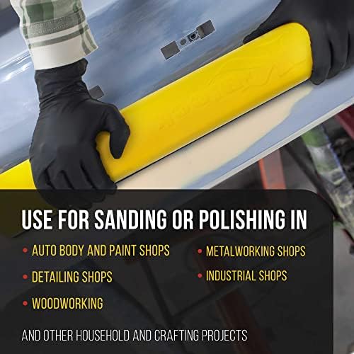 Dura-Gold Pro Series K-Block Sander Firm & Flex Hand Sanding Block Kit with Hook & Loop Backing and PSA Adapter Pad & 80 and 220 Grit Sandpaper Roll