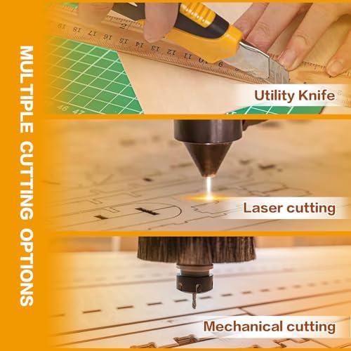 24Pack Basswood Sheets 18"x18"x1/8", 3mm Basswood for Laser Cutting, Thin Plywood Board Unfinished Wood for Crafts, DIY Architectural Models Making, Wood Engraving (24Pack-18x18inch)
