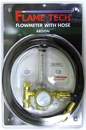 Flame Technologies 100-FL-AR-60-580H Flow Meter, Argon with Hose