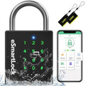Pothunder Heavy Duty Smart Padlock, Gate Lock Padlock with Key Code and RFID, Outdoor Weatherproof Biometric Digital Lock for Gate, Sheds, Fence, Garage, Locker, Storage Unit